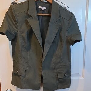 Olive Short Sleeve Blazer